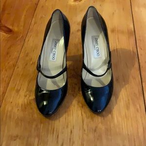 Jimmy Choo black patent leather Mary Janes